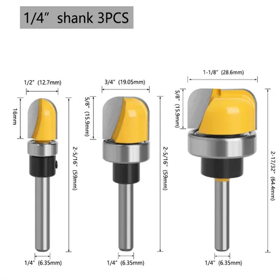 Jinhengfeng Bowl Tray with Bearing Router Bit Set Milling Cutter for Woodworking